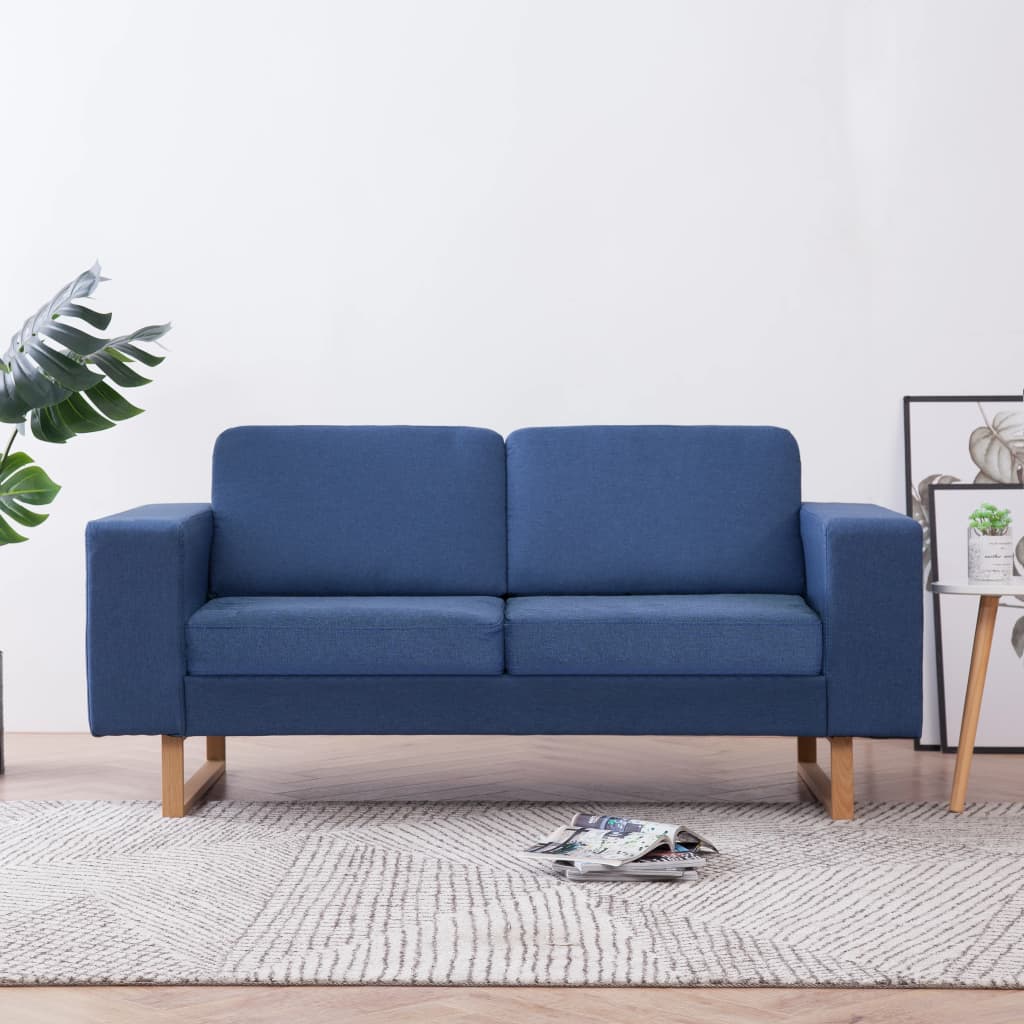 vidaXL Driezitsbank lichtgrijs textiel