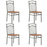 vidaXL Eetkamerstoelen 6 st MDF bruin