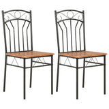 vidaXL Eetkamerstoelen 6 st MDF bruin