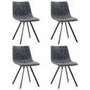 vidaXL Eetkamerstoelen 4 st kunstleer zwart