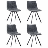 vidaXL Eetkamerstoelen 4 st kunstleer zwart