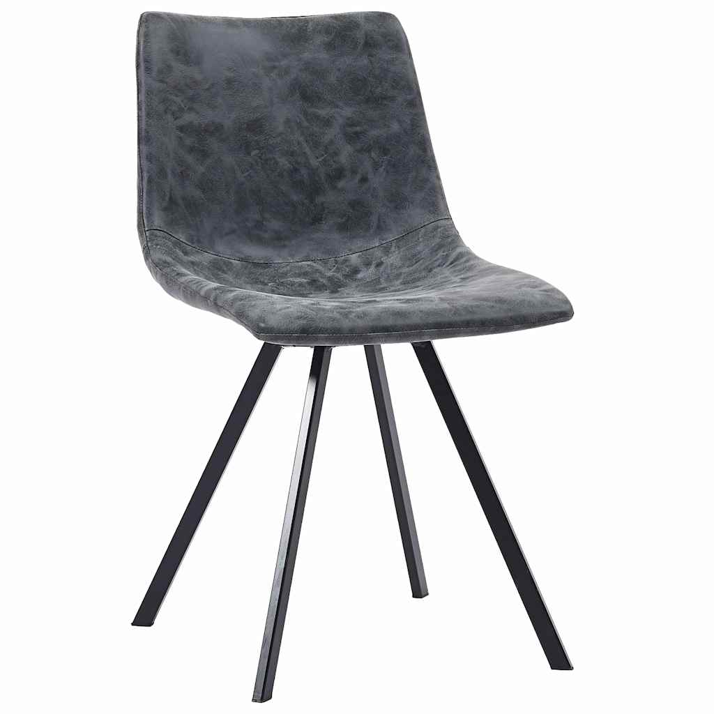 vidaXL Eetkamerstoelen 4 st kunstleer zwart