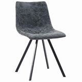 vidaXL Eetkamerstoelen 4 st kunstleer zwart