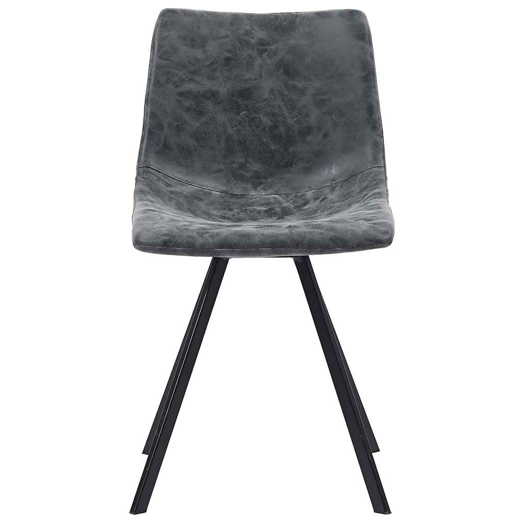vidaXL Eetkamerstoelen 4 st kunstleer zwart
