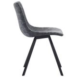 vidaXL Eetkamerstoelen 4 st kunstleer zwart