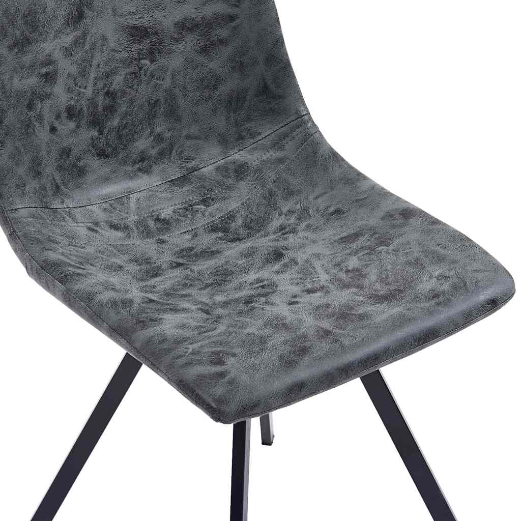 vidaXL Eetkamerstoelen 4 st kunstleer zwart