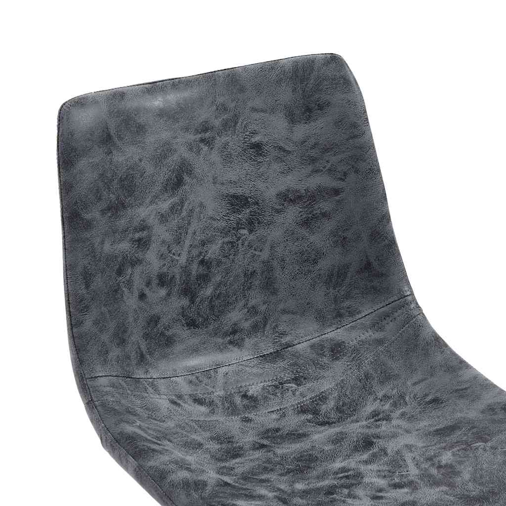 vidaXL Eetkamerstoelen 4 st kunstleer zwart