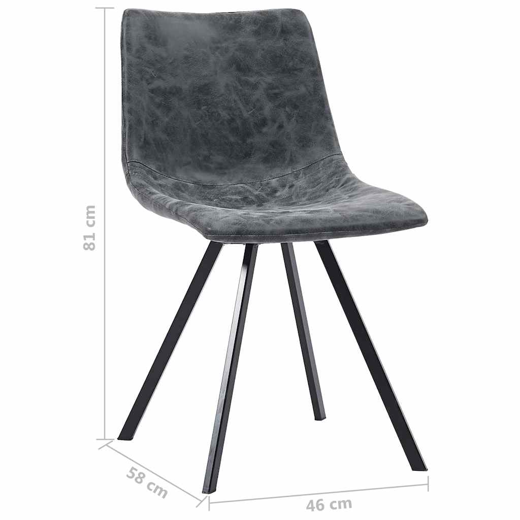 vidaXL Eetkamerstoelen 4 st kunstleer zwart