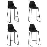 vidaXL Barstoelen 6 st kunststof zwart