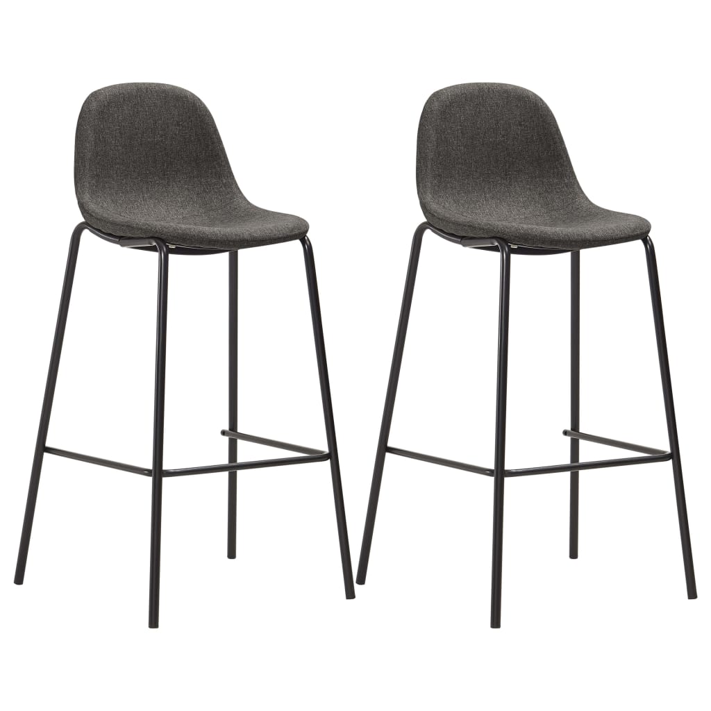 vidaXL Barstoelen 6 stof noir