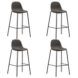 vidaXL Barstoelen 6 stof noir