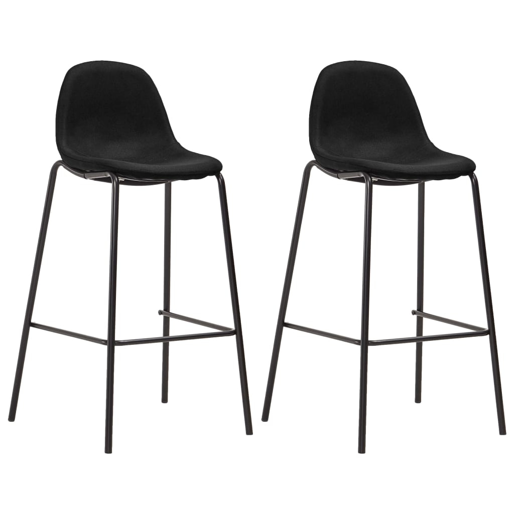 vidaXL Barstoelen 6 stof noir