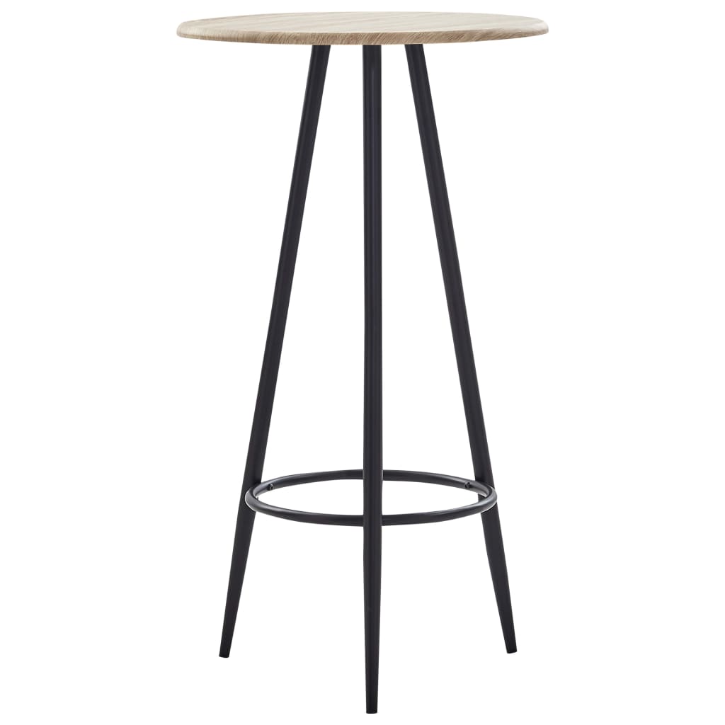 vidaXL Bartafel 60x107,5 cm MDF zwart