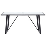 vidaXL Dining Table 160x80x75 cm Tempered Glass White