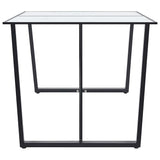 vidaXL Dining Table 160x80x75 cm Tempered Glass White