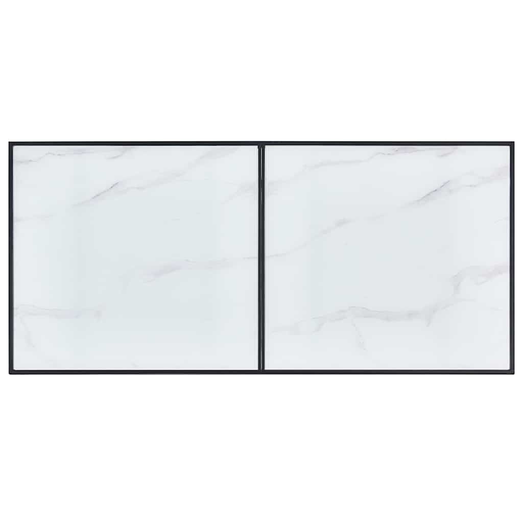 vidaXL Dining Table 160x80x75 cm Tempered Glass White