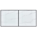 vidaXL Dining Table 160x80x75 cm Tempered Glass White