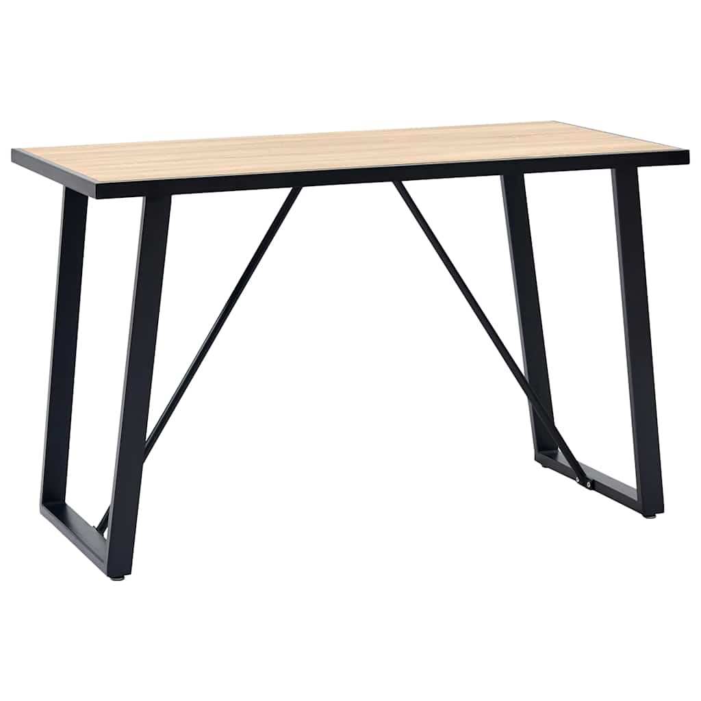 vidaXL Eettafel 120x60x75 cm MDF eikenkleurig
