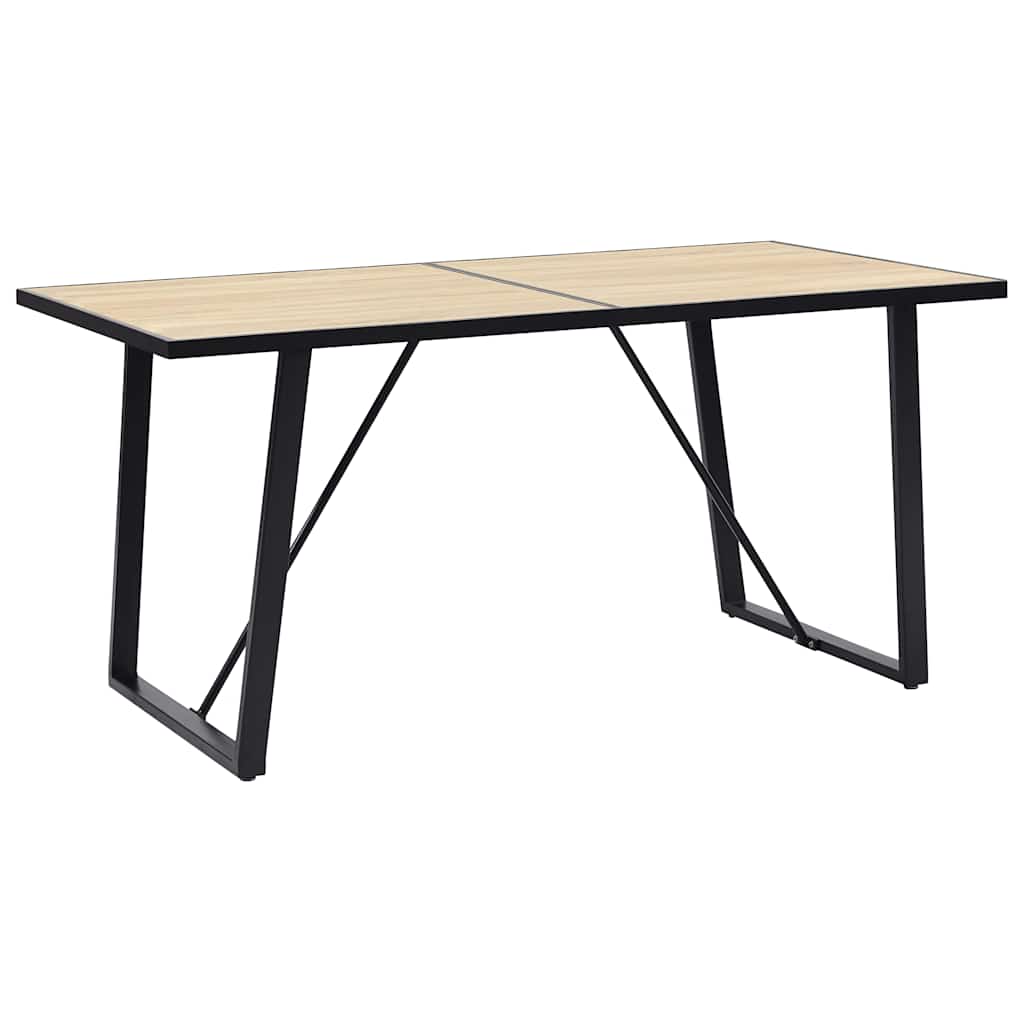 vidaXL Eettafel 120x60x75 cm MDF eikenkleurig