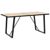 vidaXL Eettafel 120x60x75 cm MDF eikenkleurig