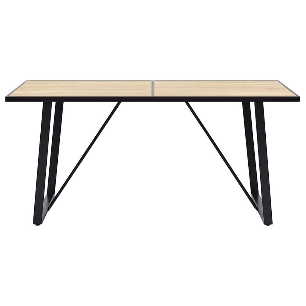 vidaXL Eettafel 120x60x75 cm MDF eikenkleurig
