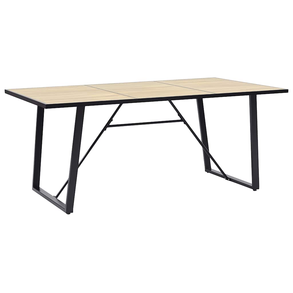 vidaXL Eettafel 120x60x75 cm MDF eikenkleurig