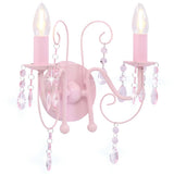 vidaXL Beaded Wall Lamp 2xE14 Antique White