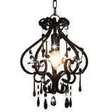 vidaXL Plafondlamp met kralen rond E14 wit