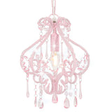 vidaXL Plafondlamp met kralen rond E14 wit
