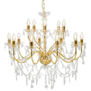 vidaXL 2-tier Chandelier 15xE14 White