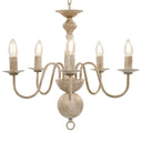 vidaXL Chandelier 5xE14 antique white