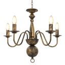 vidaXL Chandelier 5xE14 antique white