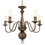 vidaXL Chandelier 5xE14 antique white