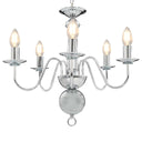 vidaXL Chandelier 5xE14 antique white
