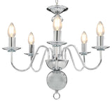 vidaXL Chandelier 5xE14 antique white