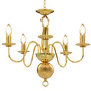 vidaXL Chandelier 5xE14 antique white