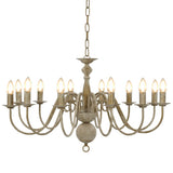 vidaXL Chandelier 12xE14 antique white