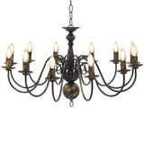 vidaXL Chandelier 12xE14 antique white