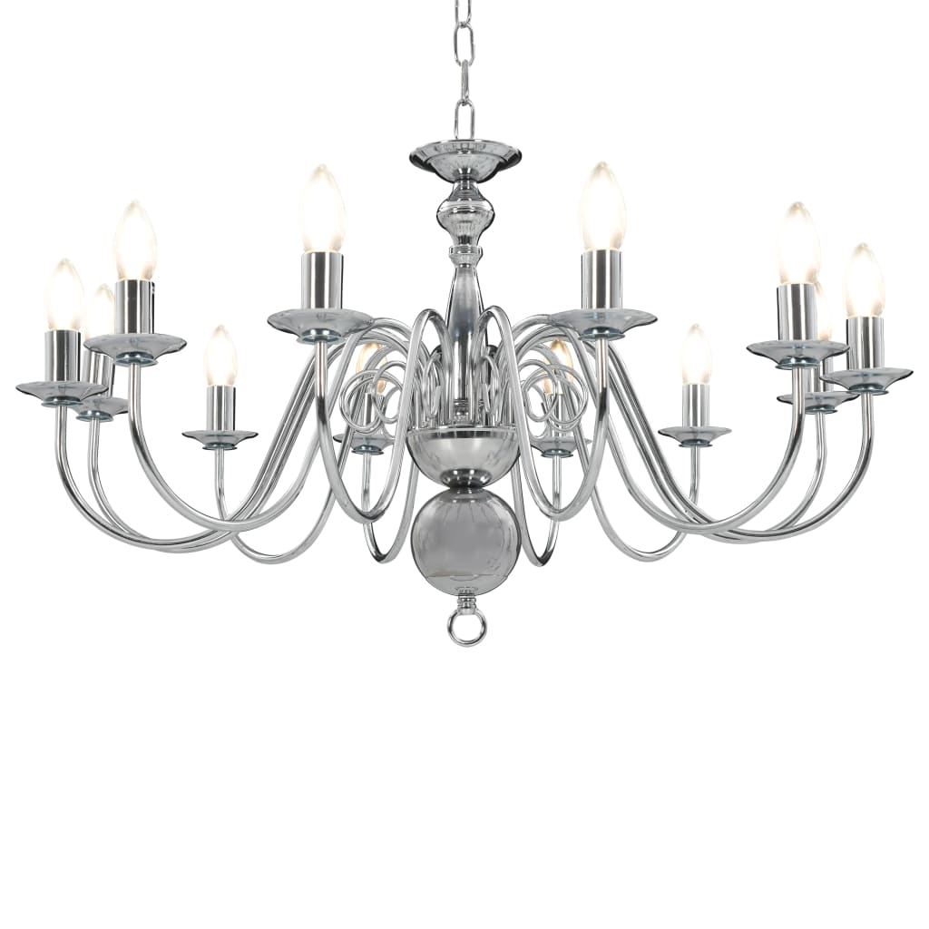 vidaXL Chandelier 12xE14 antique white