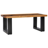 vidaXL Salontafel 100x50x40 cm massief teakhout en polyresin