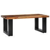 vidaXL Salontafel 100x50x40 cm massief teakhout en polyresin