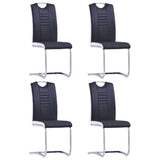 vidaXL Eetkamerstoelen 4 st art noir