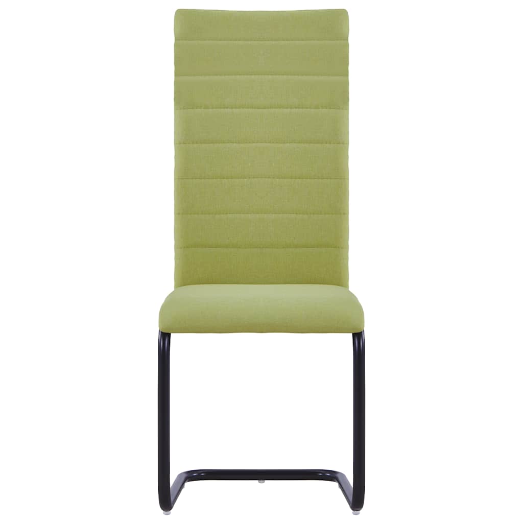 vidaXL Dining Chairs 4 pcs fabric green