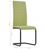 vidaXL Dining Chairs 4 pcs fabric green