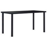 vidaXL Dining Table 120x60x75 cm Tempered Glass Black