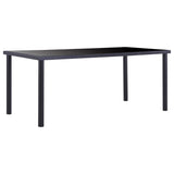 vidaXL Dining Table 120x60x75 cm Tempered Glass Black
