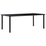 vidaXL Dining Table 120x60x75 cm Tempered Glass Black