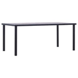 vidaXL Eettafel 120x60x75 cm MDF zwart en betongrijs