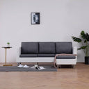 vidaXL Three-seater Sofa with Cushions Faux Leather White