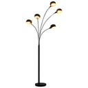 vidaXL Lamp staand 5xE14 200 cm zilverkleurig